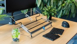 R-Go Tools Uchwyt na dokumenty R-Go Flex Read, ergonomiczny, z miękką piankową podpórką pod nadgarstek, przezroczysty akryl