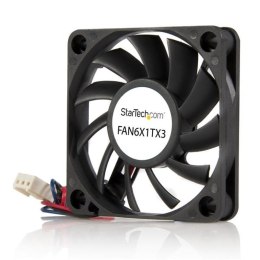 StarTech FAN6X1TX3 system chłodzenia komputerów Obudowa komputera Wentylator 6 cm Czarny