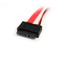 StarTech SLSATAF20 kabel SATA 0,508 m SATA 13-pin SATA 7-pin + Molex (4-pin) Czerwony