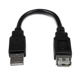 StarTech USBEXTAA6IN kabel USB 0,152 m USB 2.0 USB A Czarny