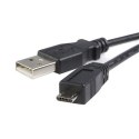 StarTech 0.5m USB A/microB kabel USB 0,5 m USB 2.0 Micro-USB B Czarny