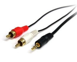 StarTech 0.92m, 3.5mm/2xRCA, M/M kabel audio 0,92 m Czarny