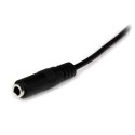 StarTech 1m 3.5mm kabel audio Czarny