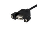 StarTech 30 cm Inbouwpaneel USB Kabel - USB A naar Moederbord Aansluitkabel F/F kabel USB 0,3 m Czarny