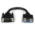 StarTech DVIVGAMF8IN adapter kablowy 0,203 m DVI-I VGA Czarny