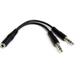 StarTech MUYHSFMM kabel audio 0,13 m 3.5mm 2 x 3.5mm Czarny