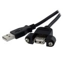 StarTech USBPNLAFAM1 kabel USB 0,3 m USB 2.0 USB A Czarny