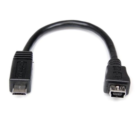 StarTech UUSBMUSBMF6 kabel USB 0,15 m Mini-USB B Micro-USB A Czarny