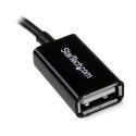 StarTech UUSBOTG kabel USB 0,127 m USB 2.0 Micro-USB B USB A Czarny