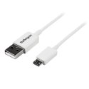 StarTech 0.5m USB 2.0 A/Micro-B m/m kabel USB 0,5 m USB A Micro-USB B Biały