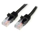 StarTech 45PAT1MBK kabel sieciowy Czarny 1 m Cat5e U/UTP (UTP)