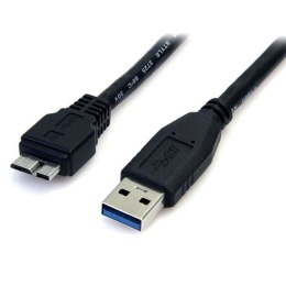 StarTech USB3AUB50CMB kabel USB USB 3.2 Gen 1 (3.1 Gen 1) 0,5 m USB A Micro-USB B Czarny