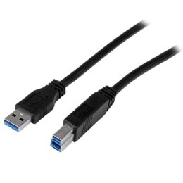 StarTech USB3CAB1M kabel USB 1 m USB 3.2 Gen 1 (3.1 Gen 1) USB A USB B Czarny