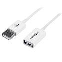 StarTech USBEXTPAA1MW kabel USB 1 m USB 2.0 USB A Biały