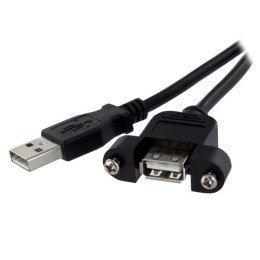 StarTech USBPNLAFAM3 kabel USB 0,9 m USB 2.0 USB A Czarny