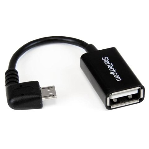 StarTech UUSBOTGRA kabel USB 0,127 m USB 2.0 Micro-USB B USB A Czarny