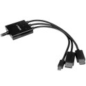 StarTech DPMDPHD2HD adapter kablowy 2 m DisplayPort + Mini DisplayPort + HDMI HDMI + USB Czarny