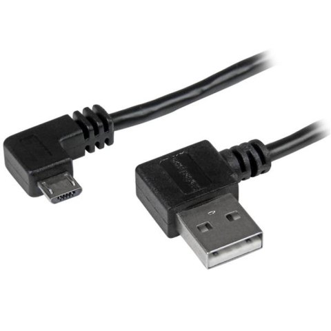 StarTech USB2AUB2RA2M kabel USB 2 m USB 2.0 USB A Micro-USB B Czarny