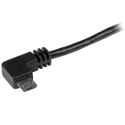 StarTech USB2AUB2RA2M kabel USB 2 m USB 2.0 USB A Micro-USB B Czarny