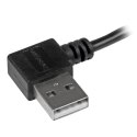 StarTech USB2AUB2RA2M kabel USB 2 m USB 2.0 USB A Micro-USB B Czarny