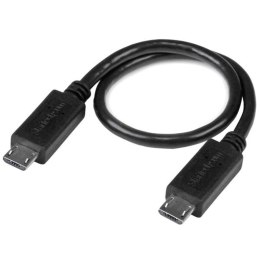 StarTech UUUSBOTG8IN kabel USB 0,203 m Micro-USB B Czarny