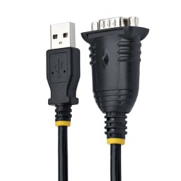 StarTech 1P3FP-USB-SERIAL zmieniacz płci / kabli DB-9 USB Typu-A Czarny