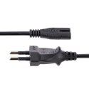 StarTech 752E-2M-POWER-LEAD kabel zasilające Czarny CEE7/16 C7 panel