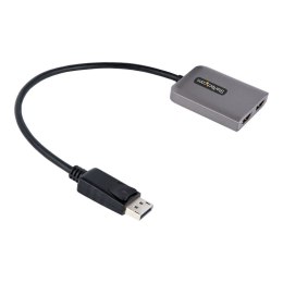 StarTech MST14DP122HD adapter kablowy 0,3 m DisplayPort 2 x HDMI Czarny, Szary