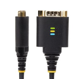 StarTech 2P1FFC-USB-SERIAL zmieniacz płci / kabli USB-A 2 x DB-9 RS-232 Czarny, Szary