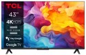 TCL P655 Series 43P655 Telewizor 109,2 cm (43") 4K Ultra HD Smart TV Czarny 220 cd/m²