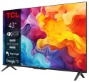 TCL P655 Series 43P655 Telewizor 109,2 cm (43") 4K Ultra HD Smart TV Czarny 220 cd/m²