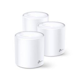 TP-Link DECO X60(3-PACK) siatkowy system wi-fi Dual-band (2.4 GHz/5 GHz) Wi-Fi 6 (802.11ax) Biały 2 Wewnętrzne