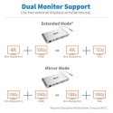 Tripp Lite U442-DOCK1 stacja dokująca Przewodowa USB 3.2 Gen 1 (3.1 Gen 1) Type-C Srebrny