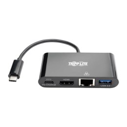 Tripp Lite U444-06N-H4GUBC stacja dokująca USB 3.2 Gen 2 (3.1 Gen 2) Type-C Czarny