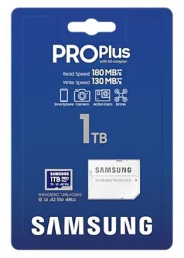 Samsung Karta microSD MB-MD1T0SA/WW 1TB PRO+ + adapter MB-MD1T0SA/EU