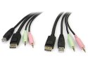 StarTech.com DP4N1USB6 kabel KVM Czarny 1,829 m