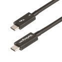 StarTech.com TBLT4MM50CM kabel Thunderbolt 0,5 m 40 Gbit/s Czarny