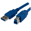 StarTech USB3SAB1M kabel USB 1 m USB 3.2 Gen 1 (3.1 Gen 1) USB A USB B Niebieski