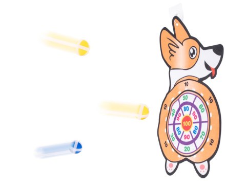 Tarcza Dart z rzutkami piłkami na rzep corgi