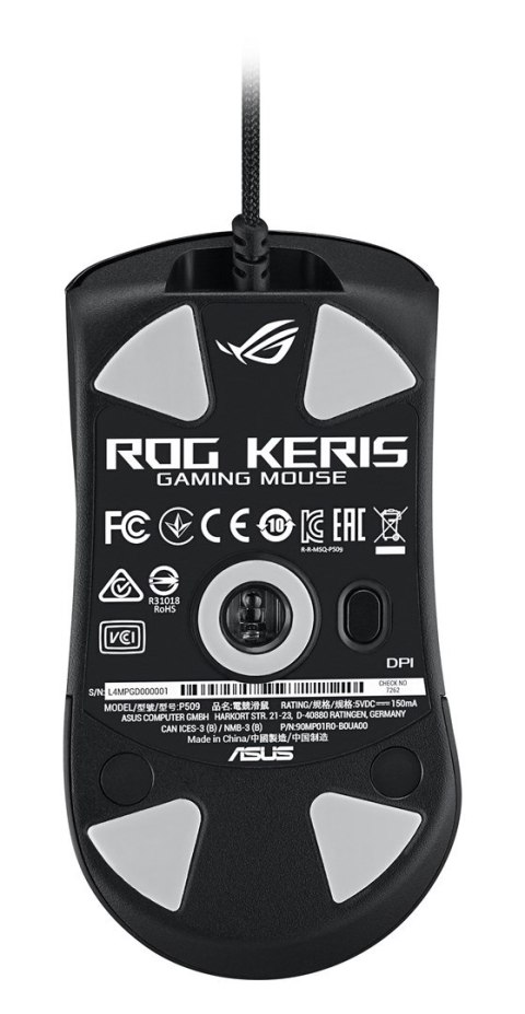 ASUS ROG Keris myszka Gaming Po prawej stronie RF Wireless + USB Type-A 16000 DPI