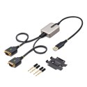 StarTech.com 2P1FFC-USB-SERIAL zmieniacz płci / kabli USB-A 2 x DB-9 RS-232 Czarny, Szary