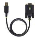 StarTech.com 1P3FFCNB-USB-SERIAL kabel równoległy Czarny 1 m USB Typu-A DB-9