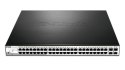 D-Link DGS-1210-52MP łącza sieciowe Zarządzany L2 Gigabit Ethernet (10/100/1000) Czarny, Srebny 1U Obsługa PoE