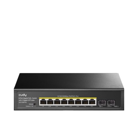 Switch CUDY GS1008PS2 8-Port Gigabit PoE+ 120W 2xSFP