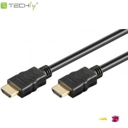 Kabel HDMI Techly HDMI-HDMI M/M 1,4 Ethernet, ekranowany, 3D 4K, 15m, czarny