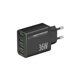 ESPERANZA ŁADOWARKA SIECIOWA 36W 4X USB-A QC 3.0 18W EZC107K