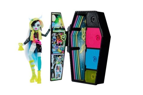 Monster High Straszysekrety Lalka Frankie Stein seria 3 Neonowa HNF79 MATTEL