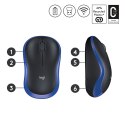 Mysz Logitech M185 910-002239 (optyczna; 1000 DPI; kolor niebieski)