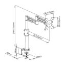 Techly ICA-LCD 502BK uchwyt / stojak do monitorów 68,6 cm (27") Biurko Czarny