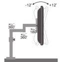 Techly ICA-LCD 502BK uchwyt / stojak do monitorów 68,6 cm (27") Biurko Czarny